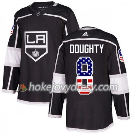 Pánské Hokejový Dres Los Angeles Kings Drew Doughty 8 2017-2018 USA Flag Fashion Černá Adidas Authentic